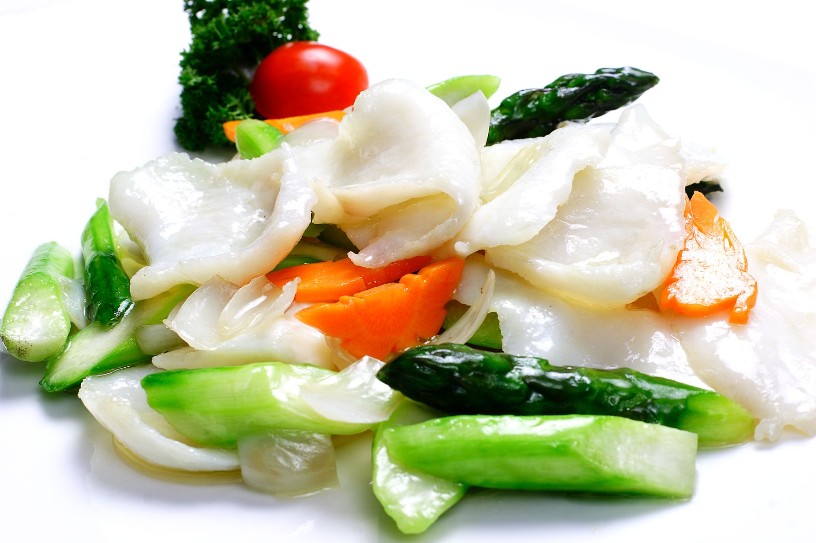 041 百合炒鱼片 STIR-FRIED SLICED FISH W/ FRESH LILY BULB