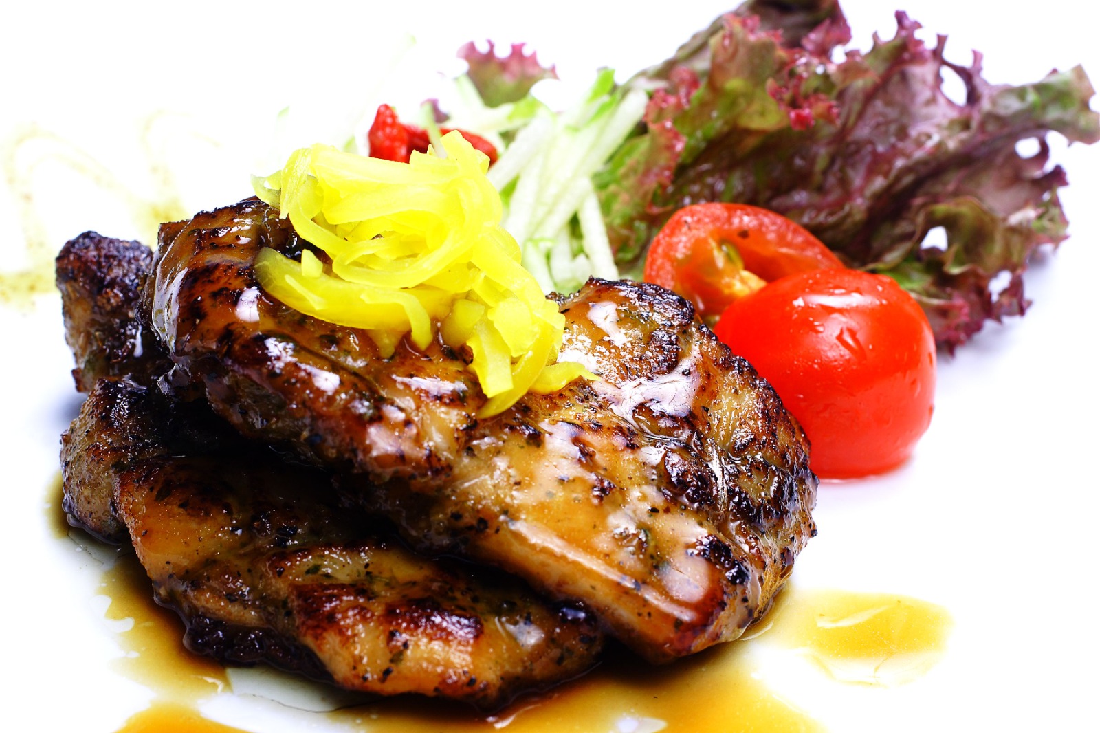 057 香茅黑椒鸡扒 (CHICKEN CHOP GLAZED IN LEMONGRASS & BLACK PEBRER SAUCE)