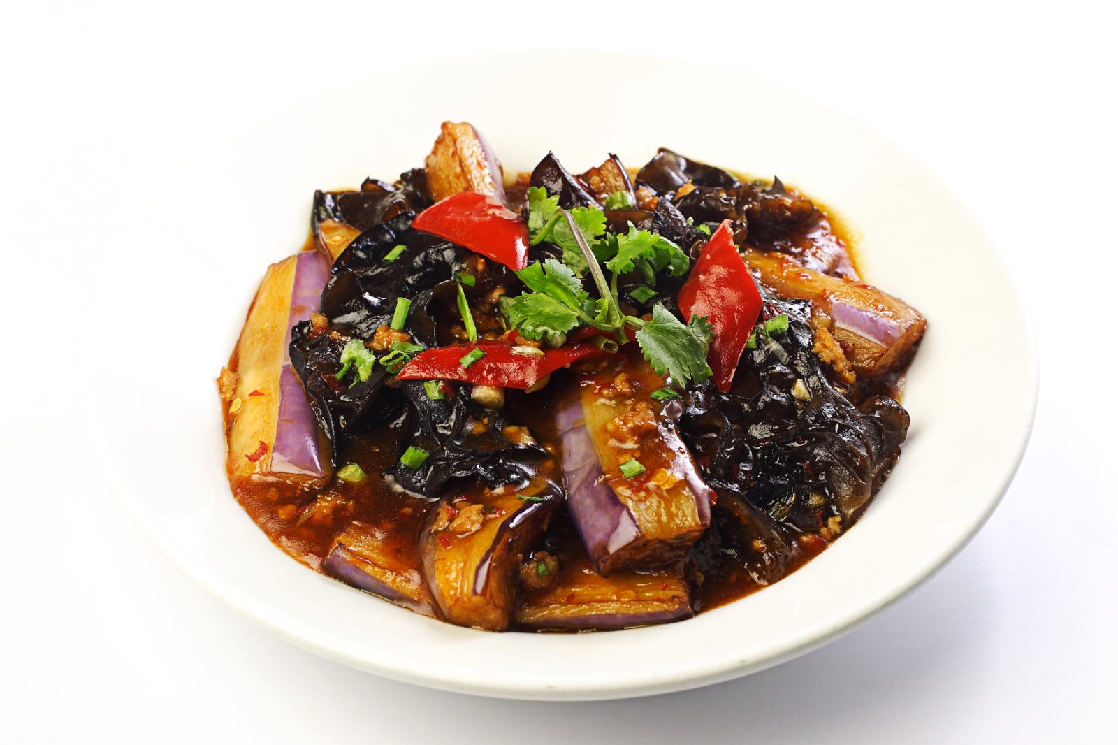076 鱼香茄子 BRAISED EGG PLANT IN YU-XIANG STYLE