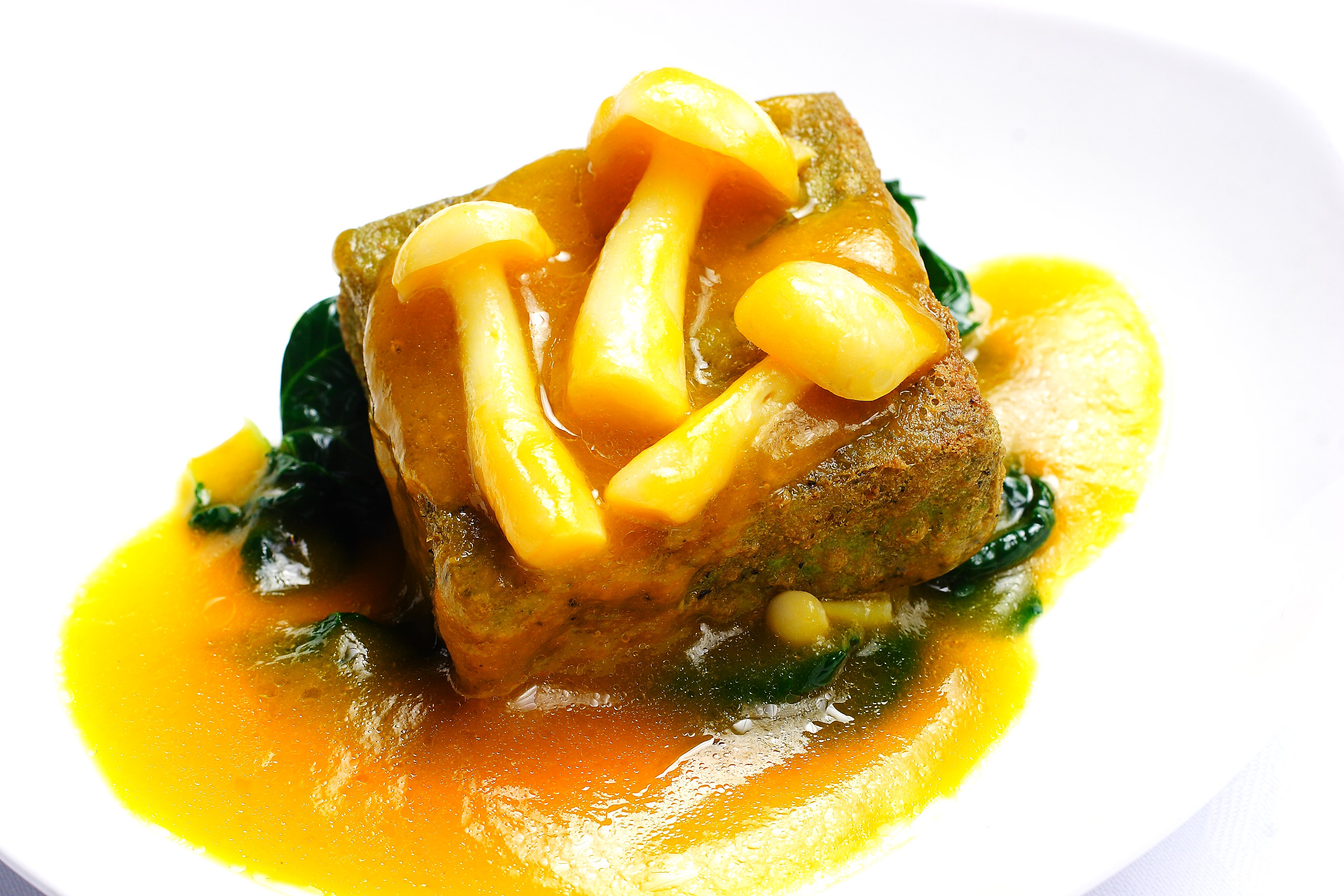 078 金汁黑豆腐 BLACK BEAN CURD IN CARROT SAUCE