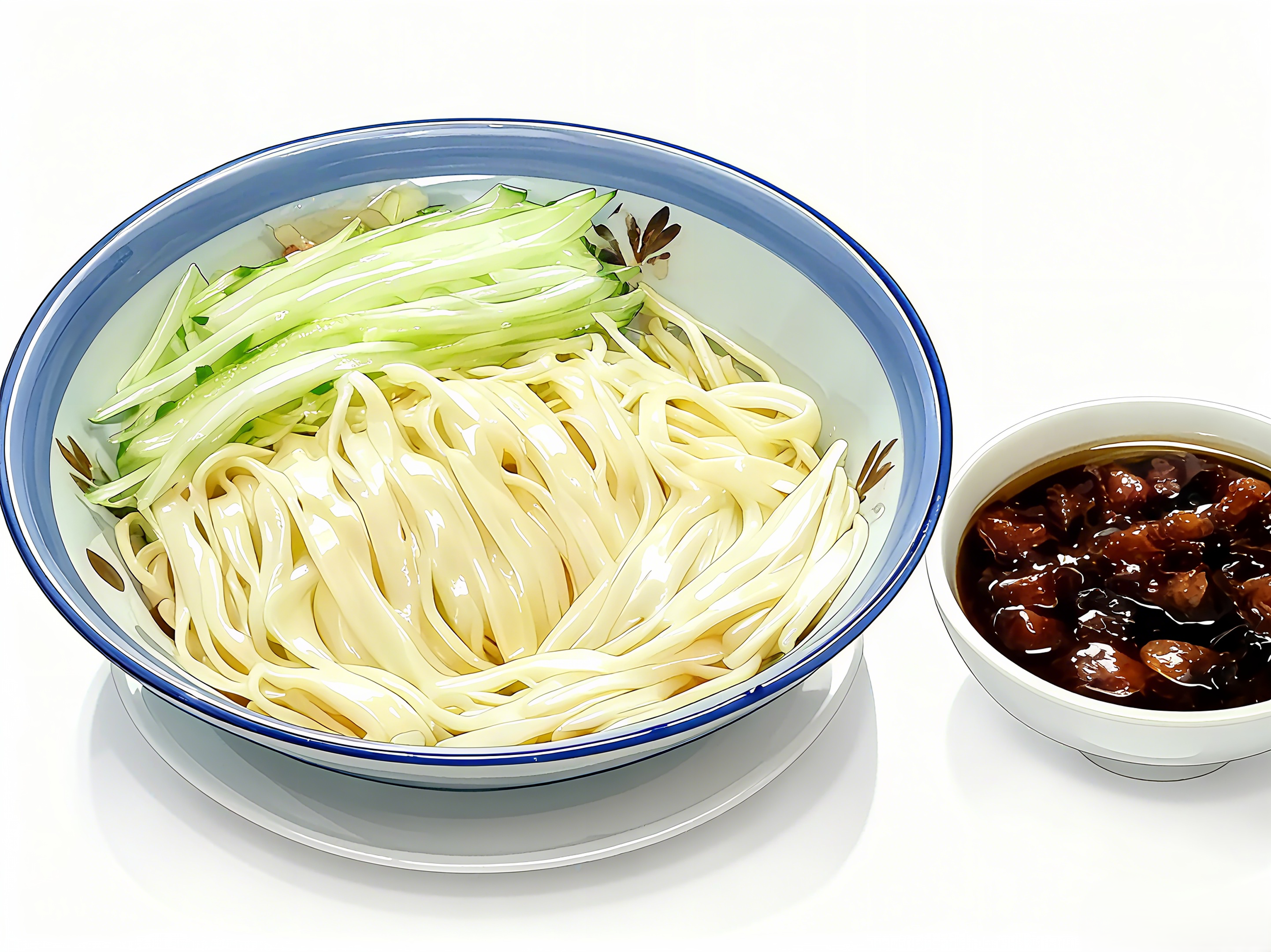 084 炸酱面 TOSSED NOODLE W/ MINCED PORK SAUCE