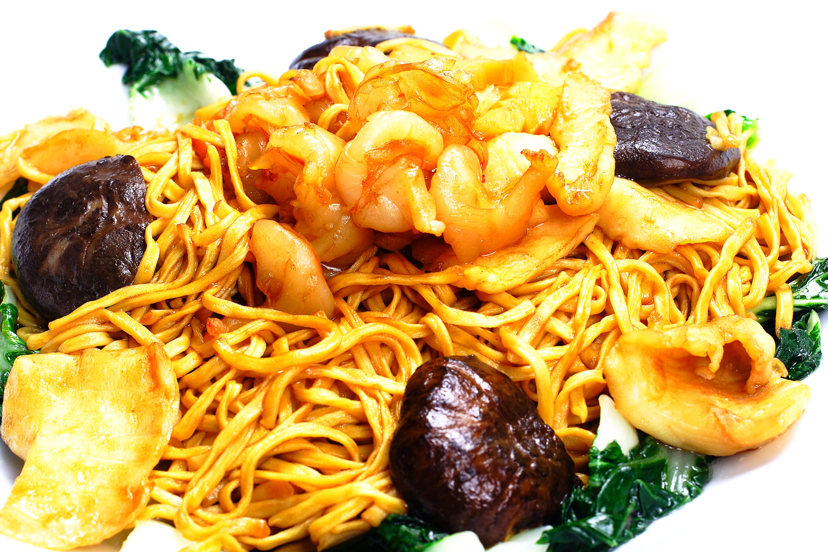 087 三鲜伊府面 FRIED E-FU NOODLE W/ SEAFOOD