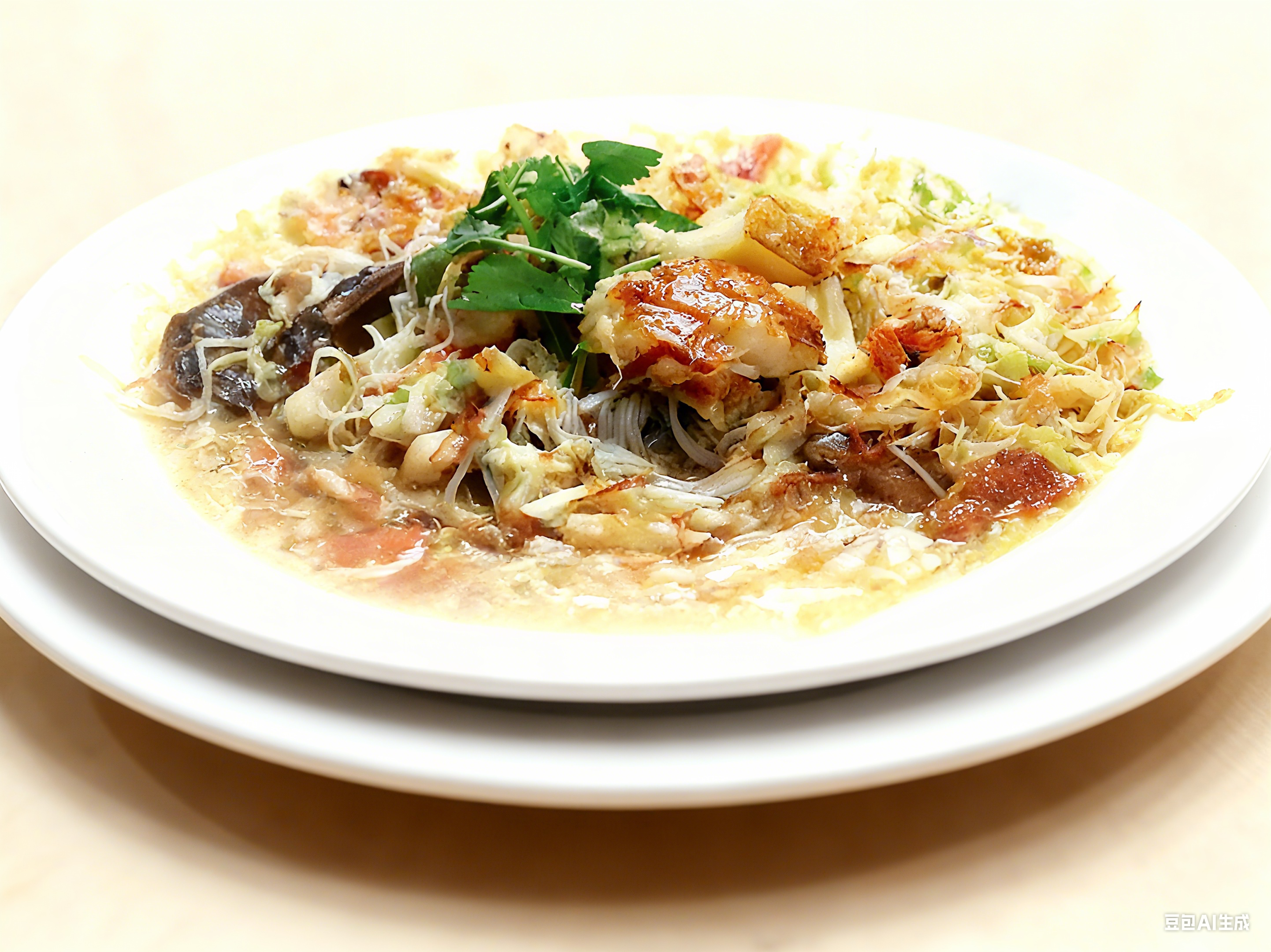 090 鲜蟹肉黄焖米粉 BRAISED BEE HOON W/ FRESH CRAB MEAT