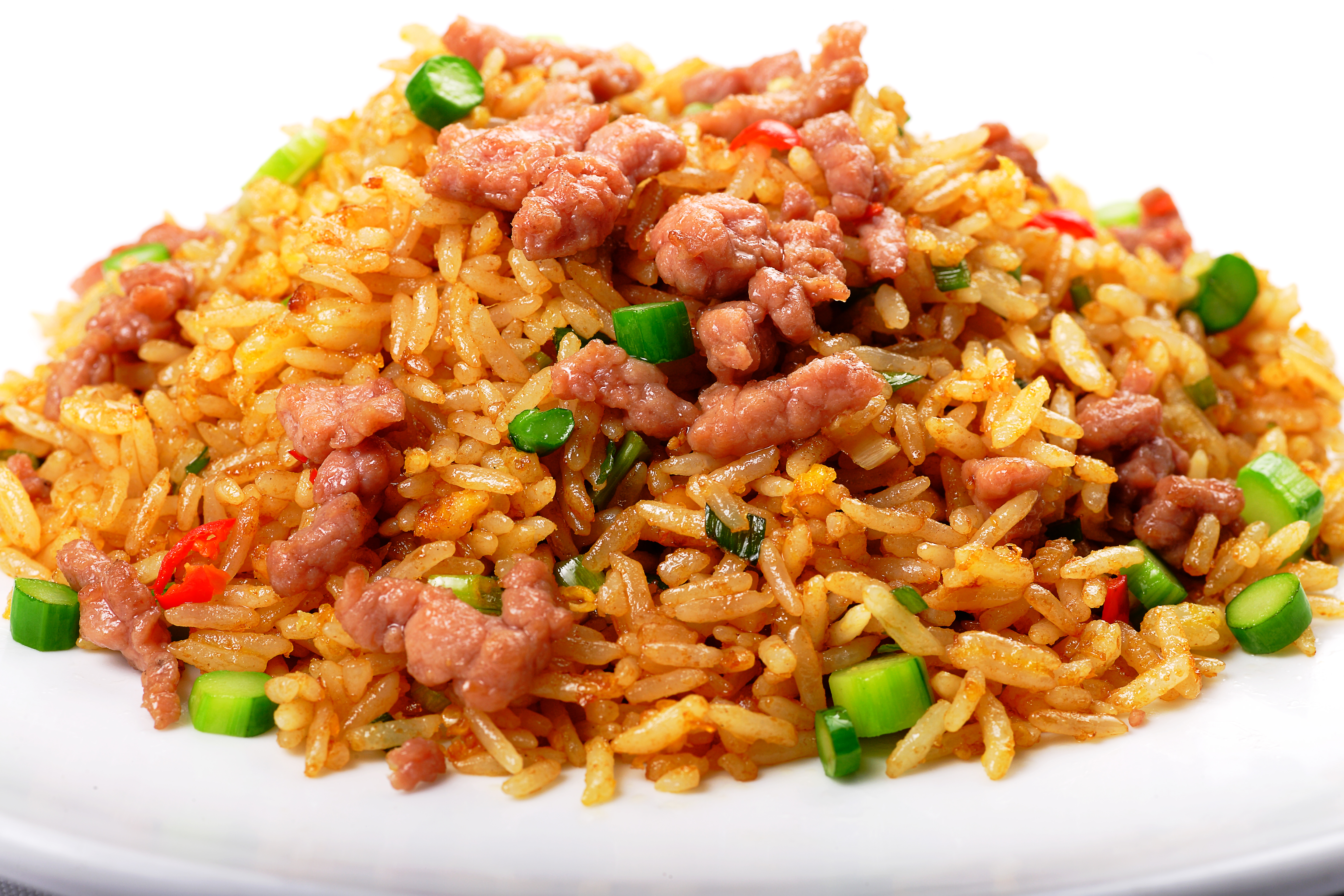 091 生炒牛肉饭 FRIED RICE W/ BEEF