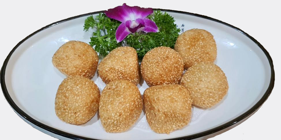 099 流沙麻球 SESAME BALLS W/CUSTARD & EGG YOLK FILLING